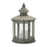 Melrose International Ornate Round Brushed Metal Lantern 20"H, Grey - 90028DS
