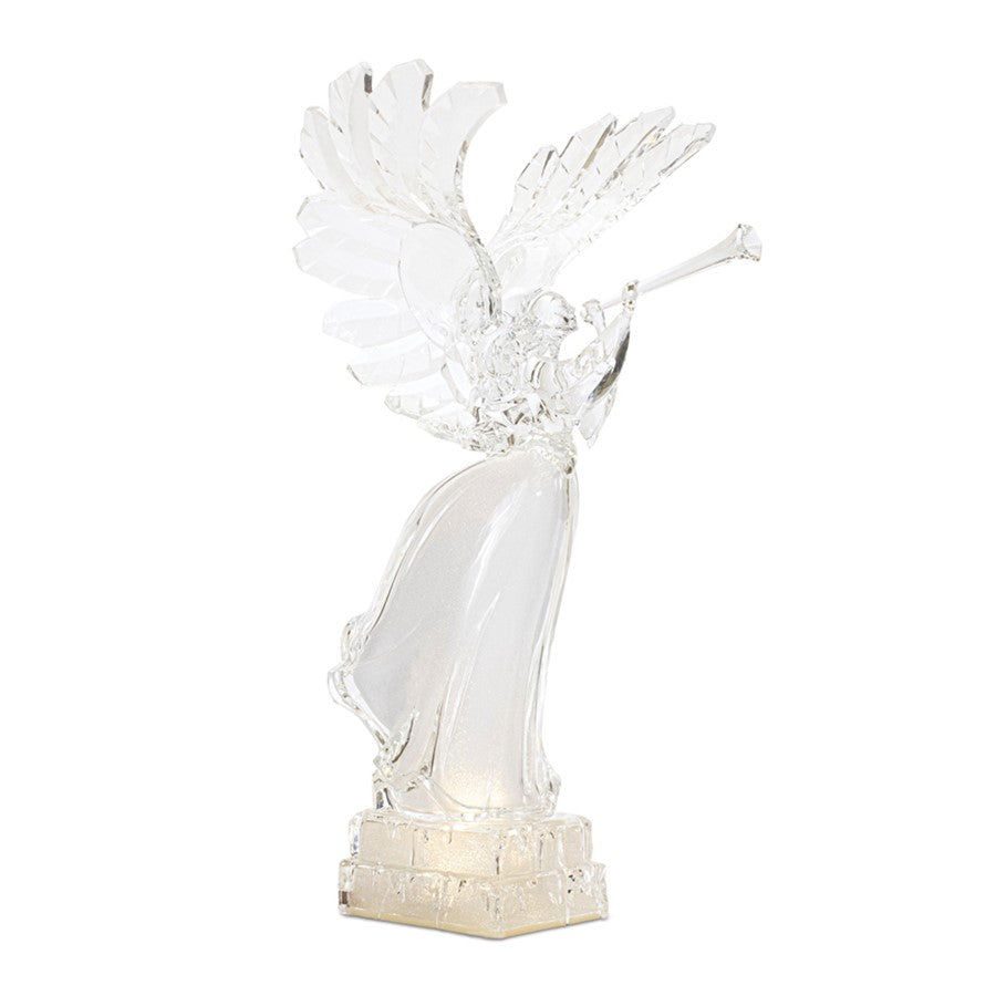 Melrose International LED Holiday Angel/Trumpet 16.5"H, White - 90034DS