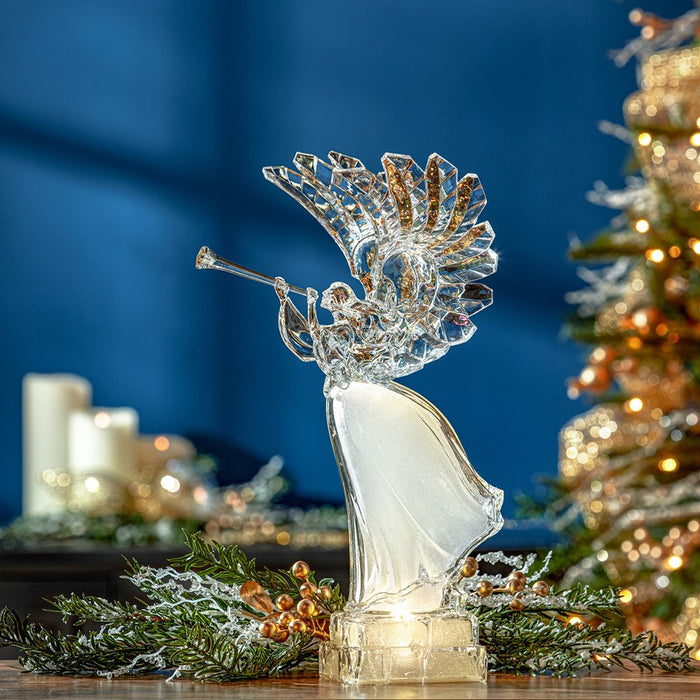 Melrose International LED Holiday Angel/Trumpet 16.5"H, White