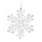 Melrose Clear Acrylic Snowflake Oranment, Set of 12, CleaRed - 90035DS
