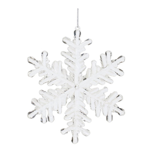 Melrose Clear Acrylic Snowflake Oranment, Set of 12, CleaRed - 90035DS