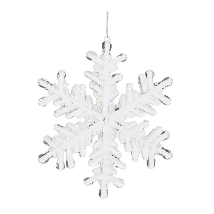 Melrose Clear Acrylic Snowflake Oranment, Set of 12, CleaRed - 90035DS