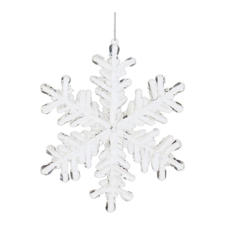 Melrose Clear Acrylic Snowflake Oranment, Set of 12, CleaRed - 90035DS