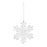 Melrose Clear Acrylic Snowflake Oranment, Set of 12, CleaRed