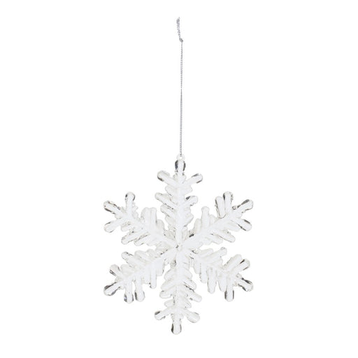 Melrose Clear Acrylic Snowflake Oranment, Set of 12, CleaRed