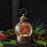 Melrose LED Snow Globe Lantern/Cardinal Bird Couple 8.25"H, Bronze/Red