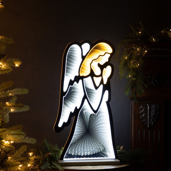 Melrose Holiday Angel Ekko Light Display 24.5", White/Yellow
