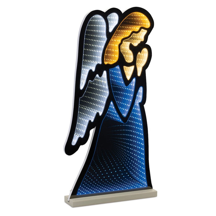 Melrose Holiday Angel Ekko Light Display 24.5", Blue/Yellow/White - 90050DS