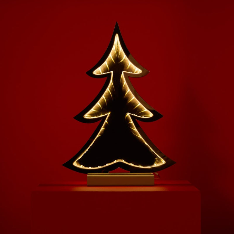 Melrose Pine Tree Outline Ekko Light Display, Set of 2, White