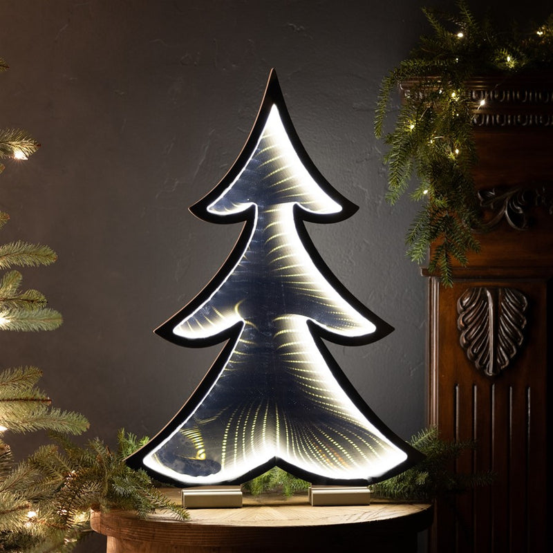 Melrose Pine Tree Outline Ekko Light Display 24.5"H, White