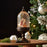 Melrose International LED Snow Globe/Santa/Toy Bag 12.5"H, Bronze/Red