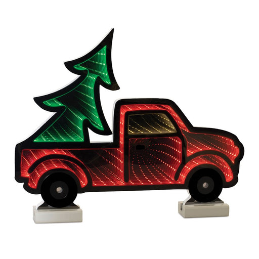Melrose Holiday Pickup Truck Ekko Light Display 16"L, Red/Green - 90064DS