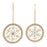 Melrose International Jeweled Metal Snowflake Ornament, Set of 6, Gold