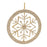 Melrose International Jeweled Metal Snowflake Ornament, Set of 6, Gold