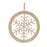 Melrose International Jeweled Metal Snowflake Ornament, Set of 6, Gold