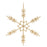 Melrose International Beaded Metal Snowflake Ornament, Set of 6, Gold