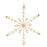 Melrose International Beaded Metal Snowflake Ornament, Set of 6, Gold