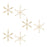 Melrose International Beaded Metal Snowflake Ornament, Set of 6, Gold