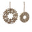Melrose Int. Cut-Out Snowflake Ornament, Set of 12, Brown - 90073DS