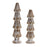 Melrose International White Washed Wooden Pine Tree, Set of 2, Brown - 90074DS