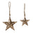 Melrose International Punched Metal Star Ornament, Set of 12, Bronze