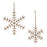Melrose Jute Wrapped Metal Snowflake Oranment, Set of 6, Beige - 90090DS