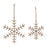 Melrose Jute Wrapped Metal Snowflake Oranment, Set of 6, Beige