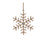 Melrose Jute Wrapped Metal Snowflake Oranment, Set of 6, Beige