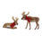Melrose International Carved Winter Moose/Scarf, Set of 2, Brown - 90114DS