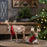 Melrose International Carved Winter Moose/Scarf, Set of 2, Brown