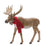 Melrose International Carved Winter Moose/Scarf, Set of 2, Brown/Red