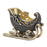 Melrose International Elegant Holidy Sleigh Decor 10"L, Black/Gold - 90121DS