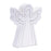 Melrose International Wood Angel Nesting Display, Set of 2, White - 90137DS