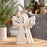 Melrose International Wood Angel Nesting Display, Set of 2, White