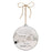 Melrose International Metal First Snow Disc Ornament, Set of 12, White