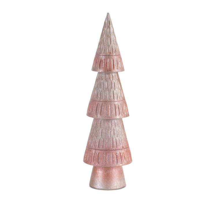 Melrose International Etched Pine Tree, Set of 3