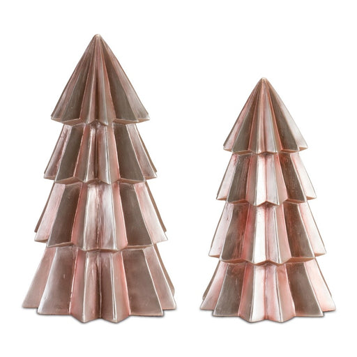 Melrose International Modern Blush Pink Pine Tree, Set of 2 - 90170DS