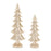 Melrose International Rose Gold Pine Tree, Set of 2 - 90172DS