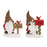 Melrose Pinecone Santa Gnome/Cardinal Bird, Set of 2, Brown/Red - 90173DS