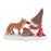 Melrose Pinecone Santa Gnome/Woodland Animals, Set of 4, Red/Brown