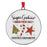 Melrose Metal Cookies/Cocoa Disc Ornament, Set of 12, White/Red/Green