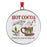 Melrose Metal Cookies/Cocoa Disc Ornament, Set of 12, White/Red/Green