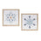 Melrose Framed Holiday Snowflake Print, Set of 2, White/Blue - 90186DS