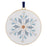 Melrose Metal Modern Snowflake Disc Ornament, Set of 12, Blue/White