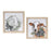 Melrose Framed Winter Farm Animal Print, Set of 2, White/Brown/Beige - 90190DS