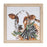 Melrose Framed Winter Farm Animal Print, Set of 2, White/Brown/Beige