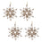 Melrose International Bronze Jeweled Snowflake Ornament, Set of 4