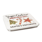 Melrose Santa's Favorite Cookie Plate Pedestal 14.25", White/Red/Green - 90205DS