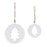 Melrose International White Wood Pine Tree Cut-Out Ornament, Set of 12