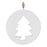 Melrose International White Wood Pine Tree Cut-Out Ornament, Set of 12